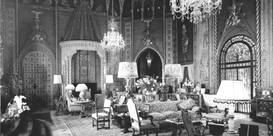 Ein Wohnzimmer im Mar-a-Lago im Jahr 1967.