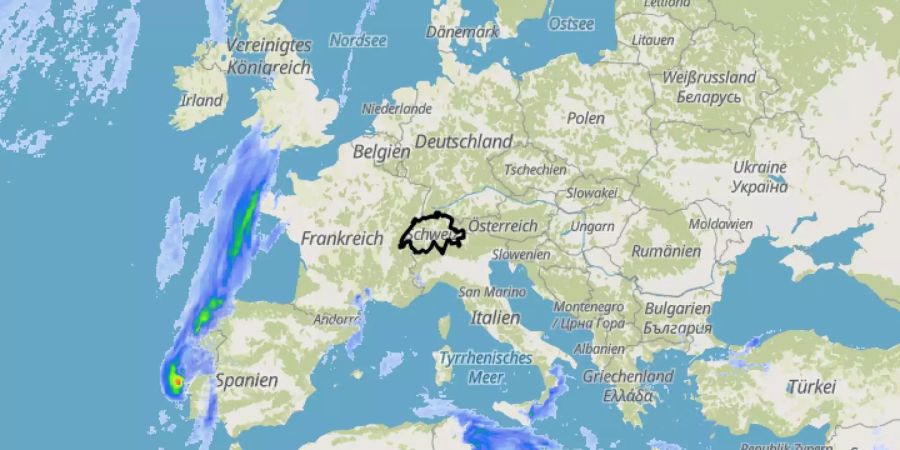 Der Sturm «Leslie» über Europa.