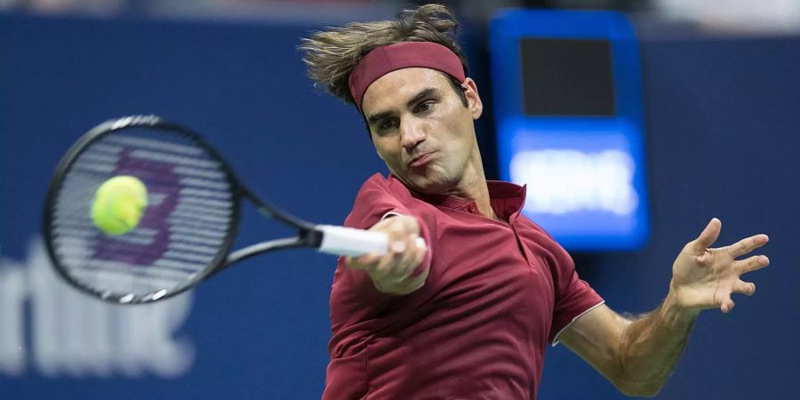 Roger Federer beim US Open in Flushing Meadows.