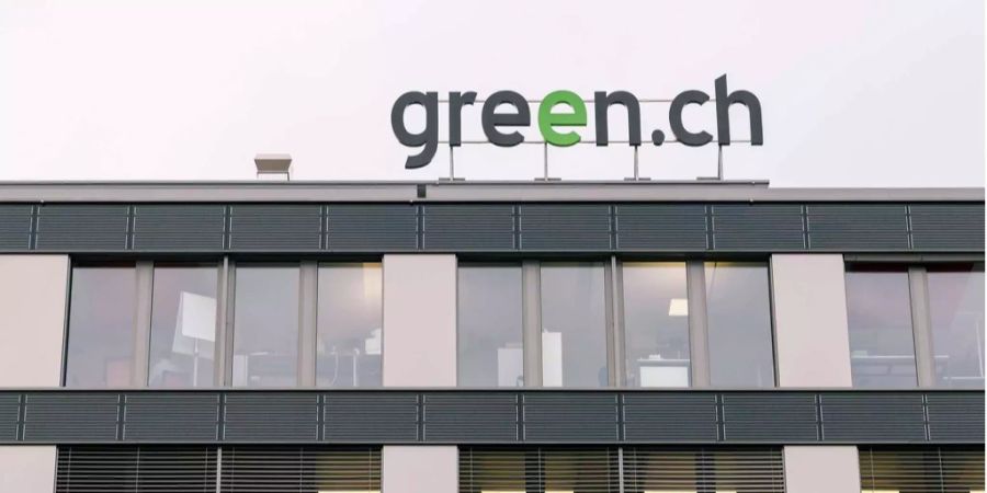 Das Logo des Datacenters Green in Lupfig AG.