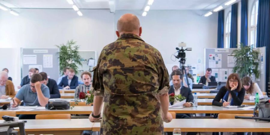 Korpskommandant Philippe Rebord, Chef der Schweizer Armee, spricht an einer Medienkonferenz. Er war auch involviert in den verschiedenen Spesenexzessen.