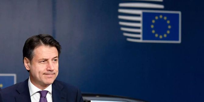 Italiens Premier Giuseppe Conte bei einem Brexit Sondergipfel.