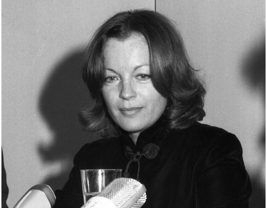 Romy Schneider am 23. Februar 1980 bei der Vorstellung des Films «Death watch – der gekaufe Tod» in Berlin.