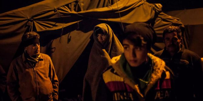 Syrische Flüchtlinge sind in einem Lager in Kroatien untergekommen.