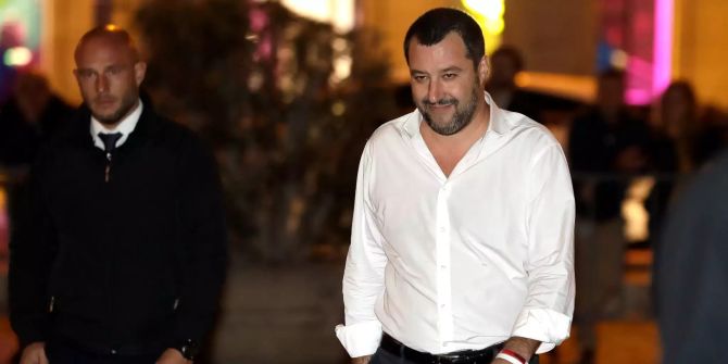 Matteo Salvini, Innenminister von Italien, kommt zu einer Kabinettssitzung in Rom.