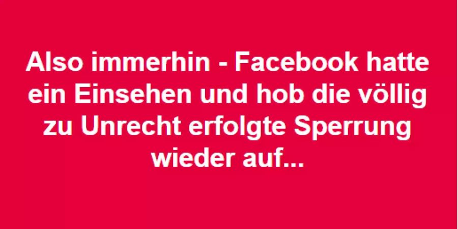 SVP-Nationalrat Andreas Glarner ist zurück auf Facebook.
