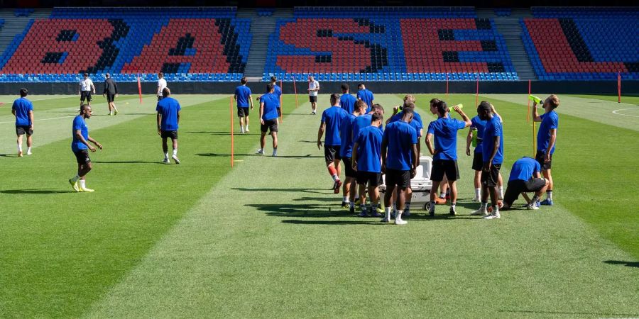 Der FC Basel beim Abschlusstraining vor dem Europa League-Quali-Spiel gegen Arnheim.