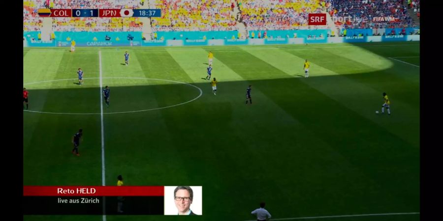 «Live aus Zürich» kommentierte Reto Held das heutige Spiel zwischen Kolumbien und Japan.