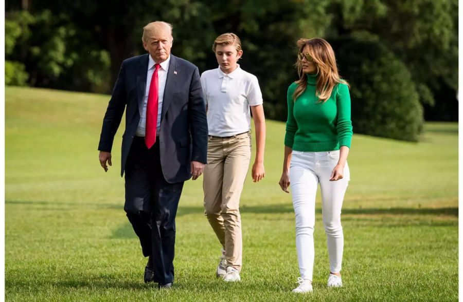 Donald Trump mit Melania und Sohn Barron.