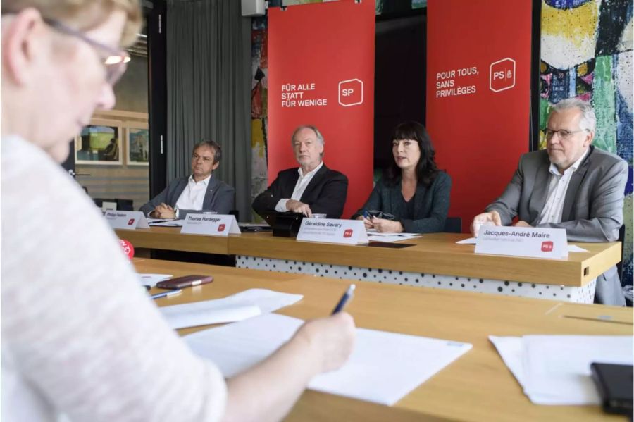 SP Medienkonferenz zum Thema «Für einen starken Service Public zum Wohle Aller» im Juli 2018 - Keystone