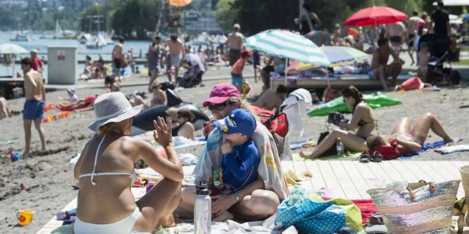 Zürich - Gutes Wetter lässt in Sommerbäder Rekorde purzeln