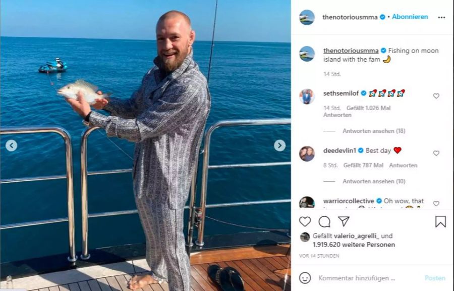 Conor McGregor beim Fischen