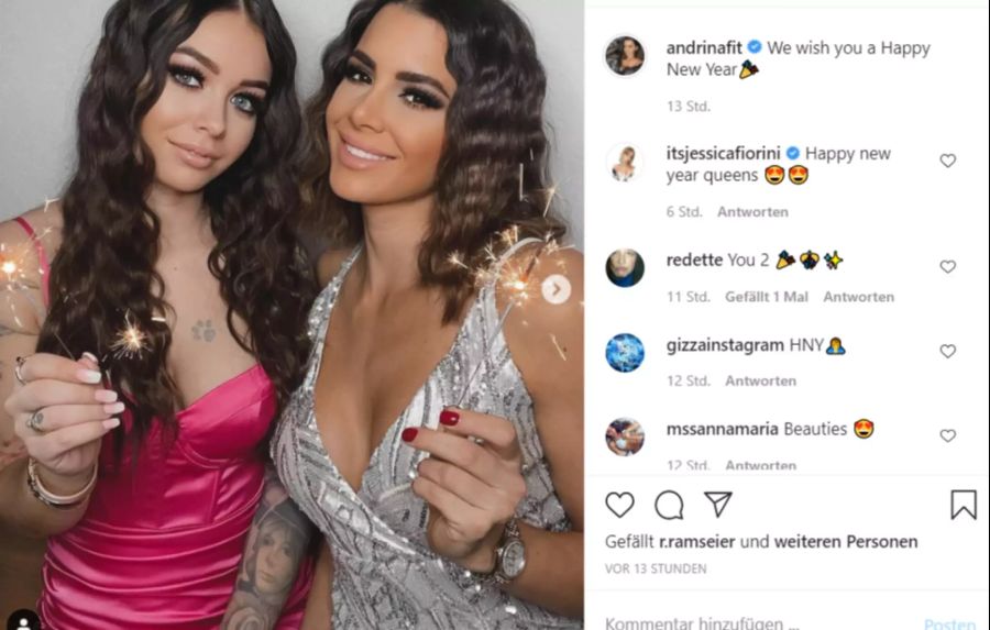 Auch Ex-Bachelorette Andrina Santoro schmiss sich gestern Nacht in Schale.