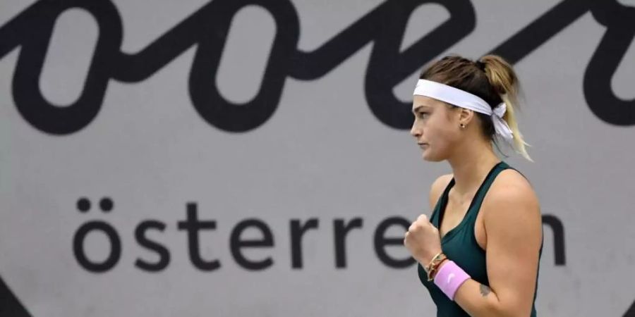 Setzte sich in Linz durch: Aryna Sabalenka. Foto: Barbara Gindl/APA/dpa