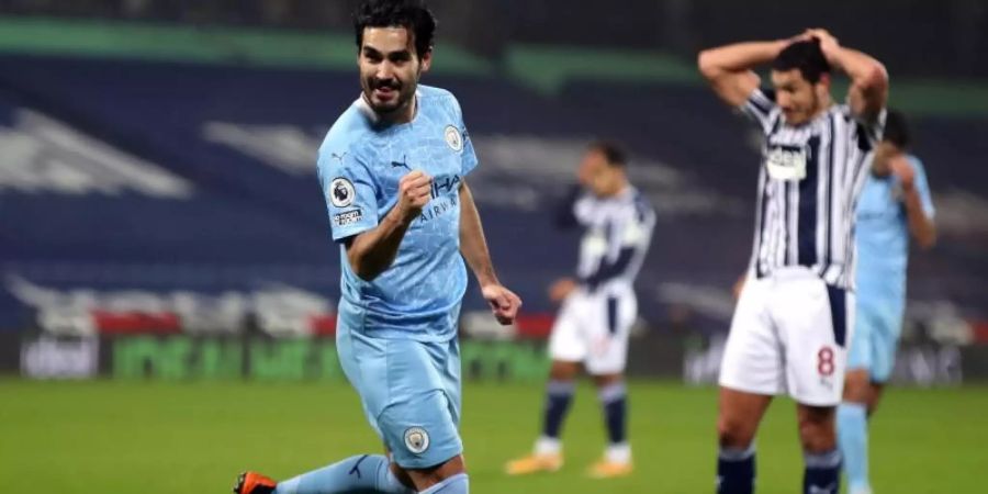 Traf beim ManCity-Sieg bei West Bromwich Albion gleich doppelt: Ilkay Gündogan. Foto: Nick Potts/PA Wire/dpa