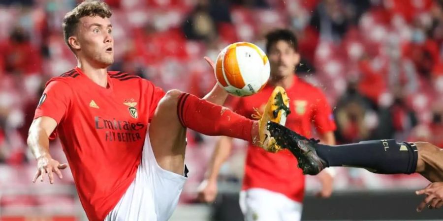 Trägt mittlerweile das Benfica-Trikot: Luca Waldschmidt. Foto: Virginie Lefour/BELGA/dpa
