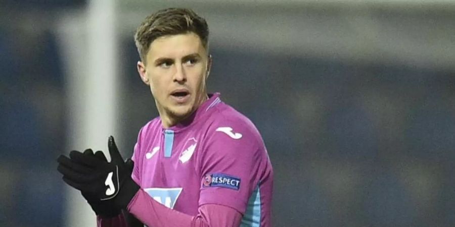 Christoph Baumgartner brachte die Hoffenheimer mit dem 1:0 auf die Siegerstrasse. Foto: Radek Petráek/CTK/dpa