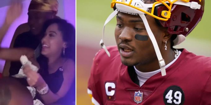 Mit diesem Foto sorgte Dayne Haskins für seine Freistellung beim Washington Football Team. (Archivbild) Washington Football Team