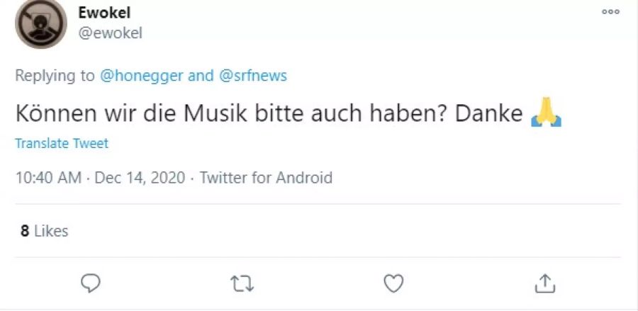 Auch für diesen User scheint die Musikwahl interessanter zu sein als das neue Logo.