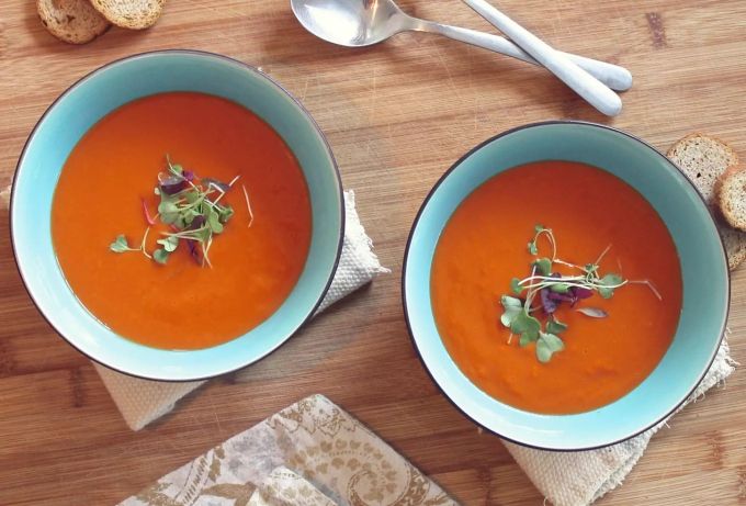 Fertige Kürbissuppe. Kürbissuppe
