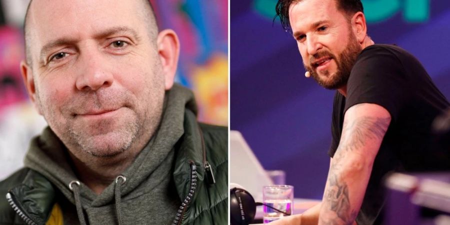 Ikke Hüftgold (r.) mimt in einem Video seinen Kollegen Michael Wendler.