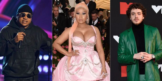 LL Cool J (l-r), Nicki Minaj und Jack Harlow geben dieses Jahr bei den MTV Video Music Awards den Ton an. LL Cool J (l-r), Nicki Minaj und Jack Harlow geben dieses Jahr bei den MTV Video Music Awards den Ton an.