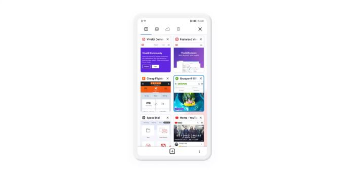 Die Android-Version des Browser Vivaldi. Vivaldi
