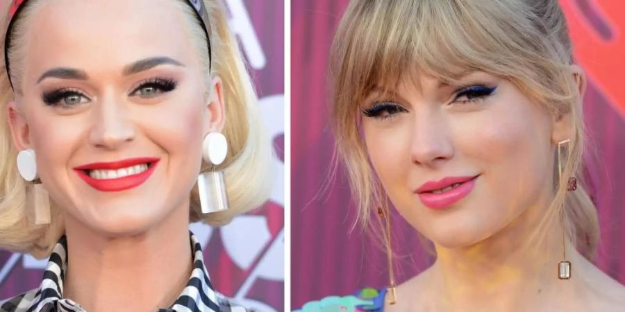 Katy Perry (l) und Taylor Swift haben sich wieder lieb. Foto: Jordan Strauss/AP