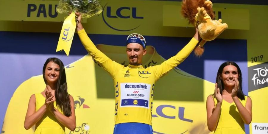 Julian Alaphilippe ist der Spitzenreiter der Tour de France. Foto: David Stockman/BELGA
