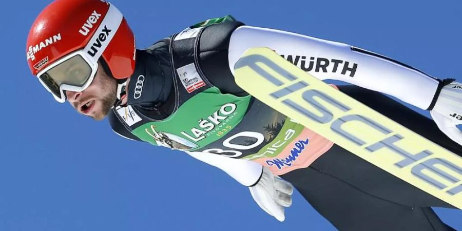 Skispringer Markus Eisenbichler in Aktion. Foto: Darko Bandic/AP