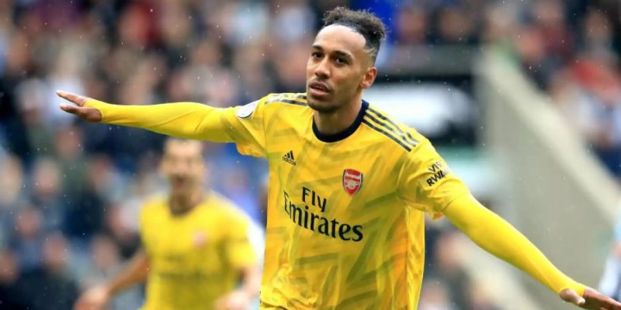 Pierre-Emerick Aubameyang erzielte Arsenals Siegtor. Foto: Owen Humphreys/PA Wire