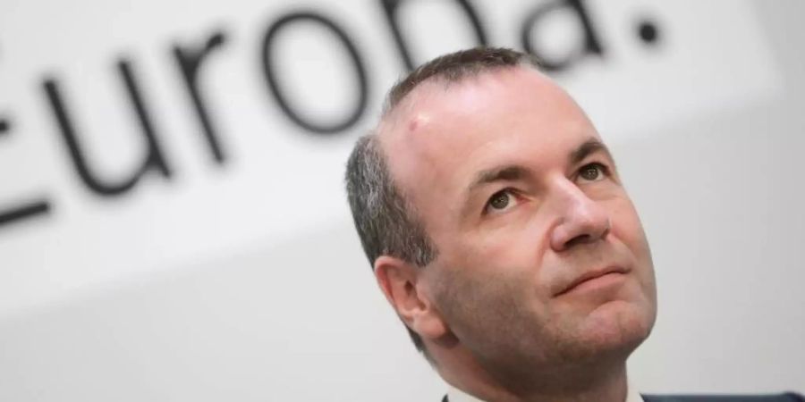 Manfred Weber Ende Mai nach Bekanntgabe der Ergebnisse der Europawahl. Foto: Michael Kappeler