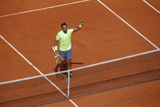 Gewann problemlos gegen den Deutschen Yannick Hanfmann : Rafael Nadal. Rafael Nadal