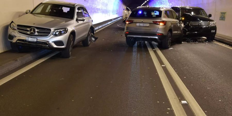 Unfall im Loppertunnel