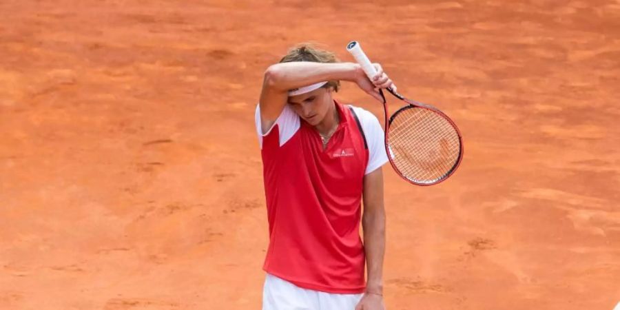 Trotz einer starken Aufholjagd verlor Zverev sein Halbfinale beim Heimturnier in Hamburg. Foto: Daniel Bockwoldt