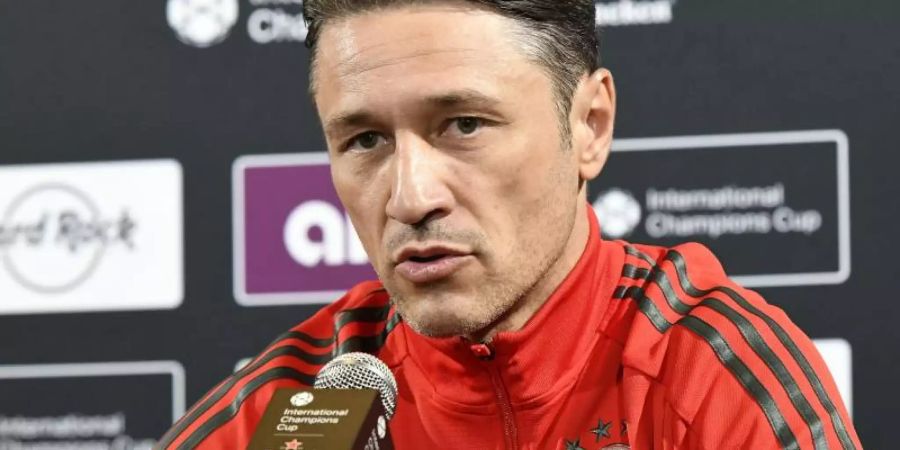 Plant keine Änderung des Abwehrsystems: : Bayern-Coach Niko Kovac. Foto: Ricky Fitchett/ZUMA Wire