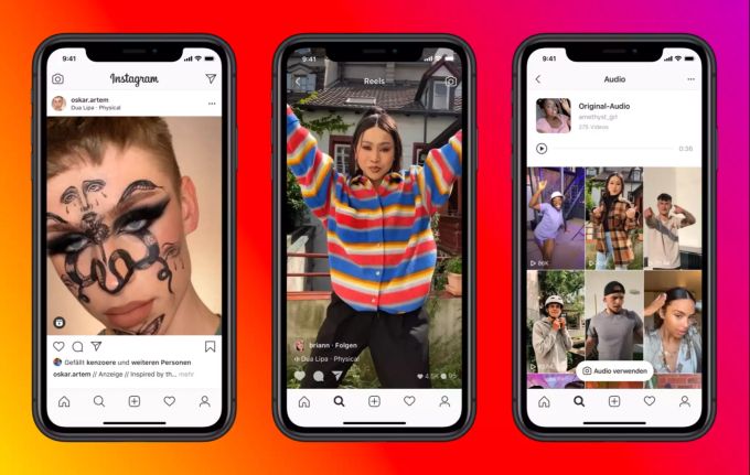Facebook lanciert mit «Reels» einen Instagram-Dienst, der TikTok sehr ähnlich ist. Instagram Reels Smartphone iPhone