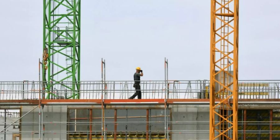 Arbeiter auf einem Bau in München