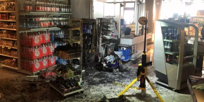 Der Flächenbrand in einer Coop Filiale in Herisau AR. Flächenbrand Herisau AR Coop