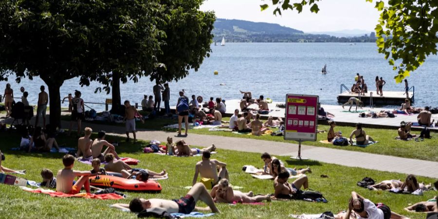 Das Seebad in Seeliken war heute gut besucht.