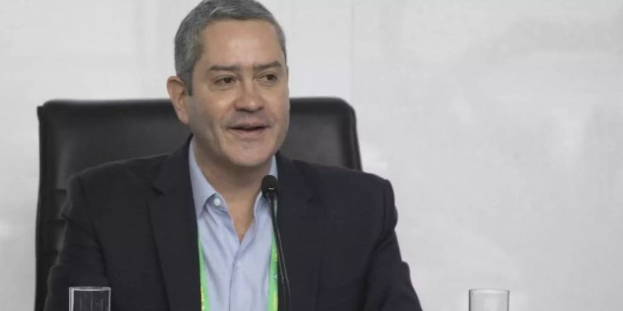 Hatte die Termine für die Wiederaufnahme der brasilianischen Meisterschaft vorgeschlagen: Rogerio Caboclo, Präsident des Brasilianischen Fussballverbandes. Foto: Lucas Figueiredo/CBF/dpa