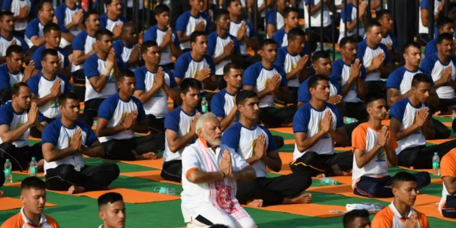 Narendra Modi bei früherer Yoga-Grossverantstalung