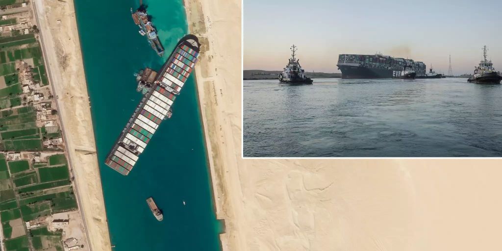 Suezkanal Schiff Was Ist Passiert Containerschiff «Ever Given» im Suezkanal nur halb freigelegt