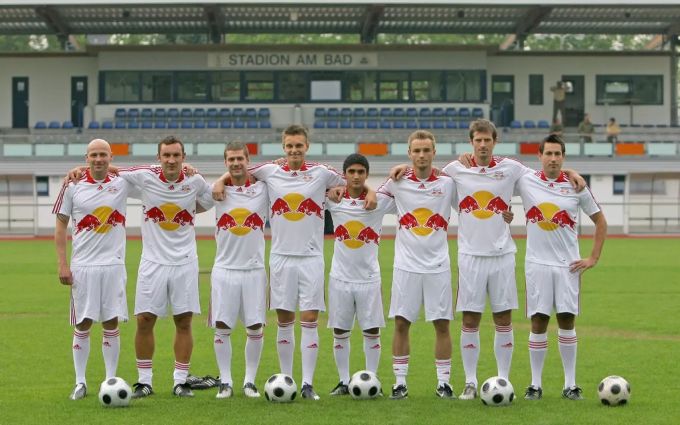 Bescheidene Anfänge: Die ersten Neuzugänge bei RasenBallsport Leipzig im Jahr 2009. RB Leipzig 2009