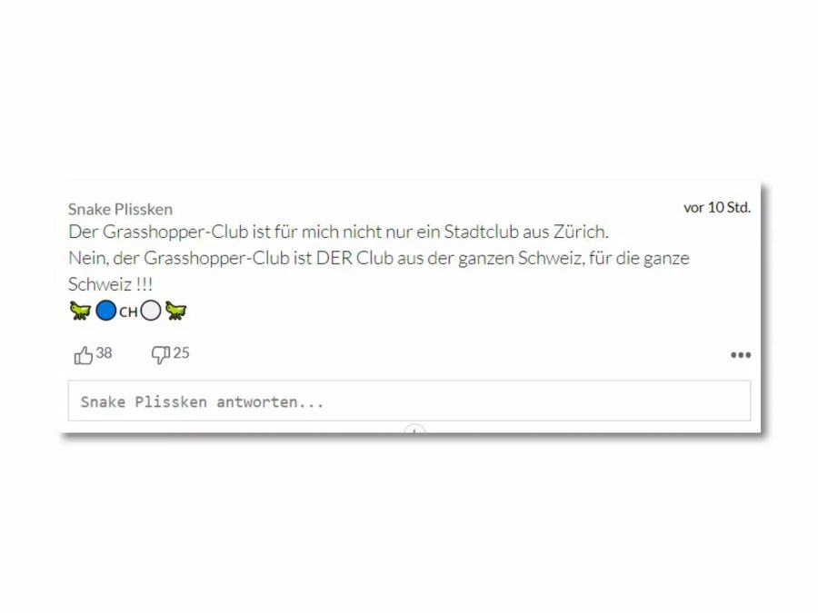 Dieser GC-Fan freut sich auf den Aufstieg seines Clubs.