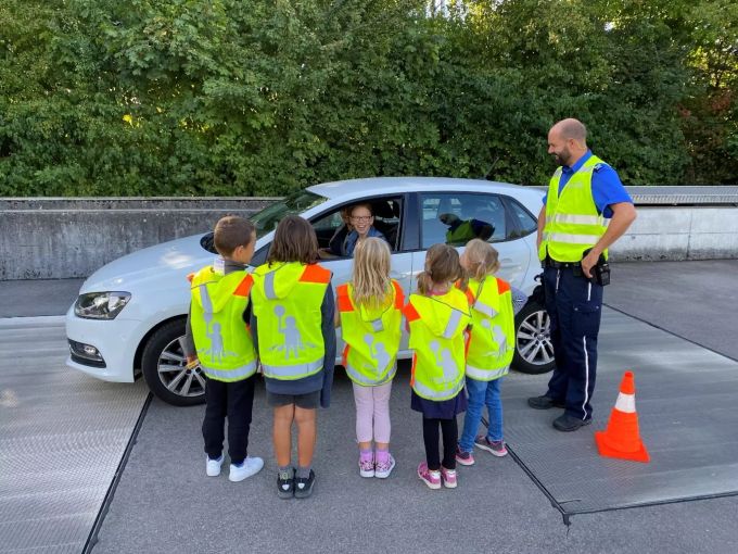 Fahrzeugkontrolle im Rahmen der Präventionsaktion zum Schulbeginn. Fahrzeugkontrolle