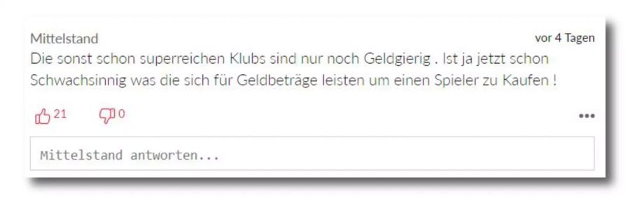 Mehreren Lesern missfällt die Geldgier der Vereine, die jetzt schon Millionenbeiträge ausgeben.