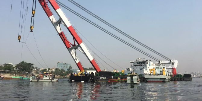 Rescue operation underway after a boat capsized in the Shitalakkhya River