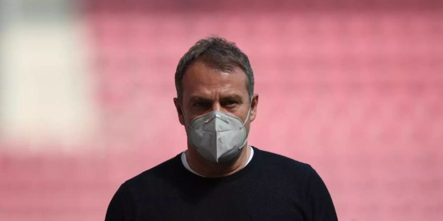 Will den FC Bayern nach Saisonende verlassen: Trainer Hansi Flick. Foto: Tom Weller/dpa-Pool/dpa
