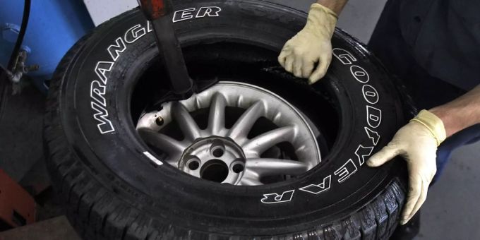 Ein Pneu der Goodyear Tire & Rubber Company. Goodyear Tire & Rubber Company